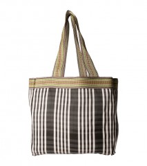 SHOPPIING BAG ZEB BLACK AND WHITE STRIPE 